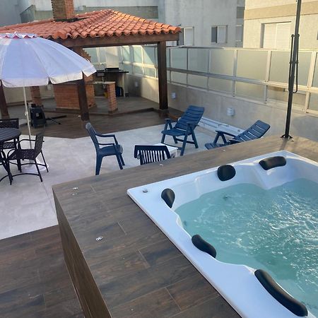 Cobertura Guaruja Apto Com Jacuzzi E Churrasqueira Zewnętrze zdjęcie
